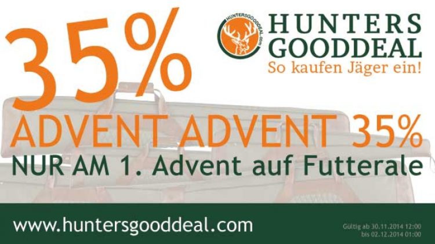 Adventsaktion: Huntersgooddeal reduziert alle Futterale ab Sonntag um 35%